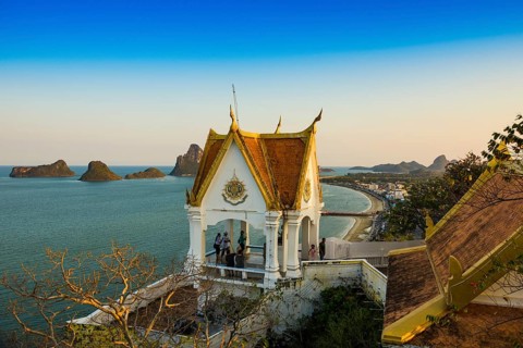 Wat Khao Chong Krachok, sunset, Prachuap Khiri Khan, Prachuap Khiri Khan Province, Central