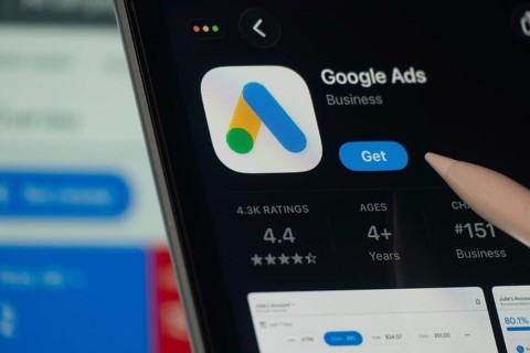 Dhaka, Bangladesh- 24 Oct 2025: A iPad screen displaying the Google Ads app on App store