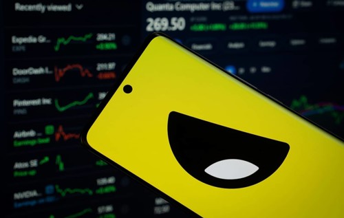 Dhaka, Bangladesh- 18 March 2025: Yubo logo is displayed on a smartphone screen, with a stock graph