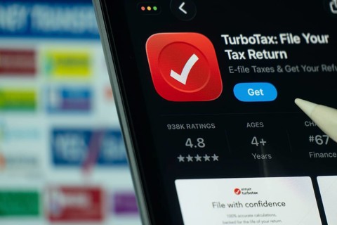 Dhaka, Bangladesh- 24 Oct 2025: A iPad screen displaying the TurboTax app on App store