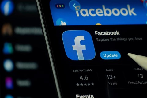 Dhaka, Bangladesh- 24 Oct 2025: A iPad screen displaying the Facebook app on App store