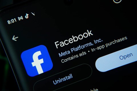 Dhaka, Bangladesh- 27 July 2025: Screen displaying Facebook app with open and uninstall options,