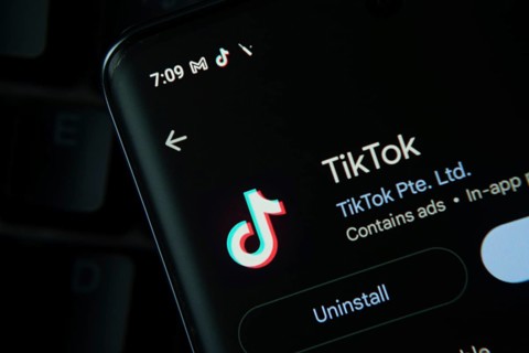 Dhaka, Bangladesh- 27 July 2025: Screen displaying TikTok app with update and uninstall options,