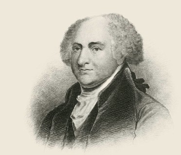 Portrait of John Adams, 1735 - 1826, second President of the United States, digitally optimized