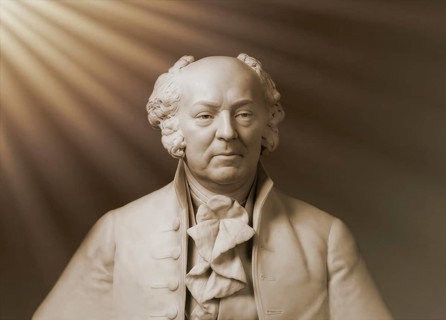 Bust of John Adams, 1735 - 1826, second President of the United States, digitally edited