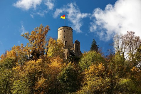 Godesburg in autumn, Bad Godesberg, Bonn, North Rhine-Westphalia, Germany