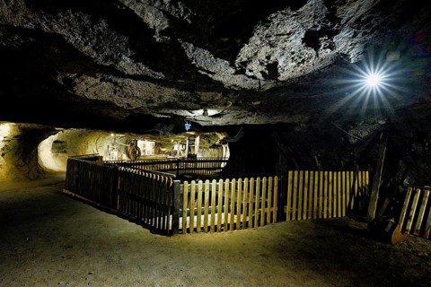 Old tunnel in the salt mine, Bex, Canton of Vaud, Switzerland
