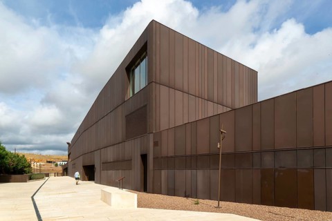 Modern architecture of new Parador de Molina de Aragón, Guadalajara province, Castile-La Mancha,