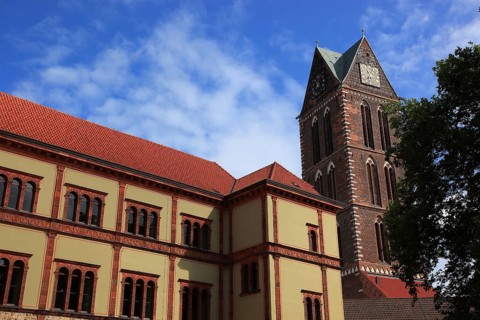 St. Mary's Church, also St. Mary's Church, center of the old town of Wismar, Northwest Mecklenburg
