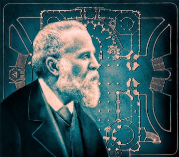 Portrait of Antoni Gaudí i Cornet, 1852 – 1926, Catalan architect and designer from Spain, the