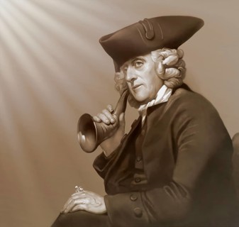 Portrait of James Hutton with an ear trumpet, 1726 – 1797, Scottish geologist, agriculturalist,
