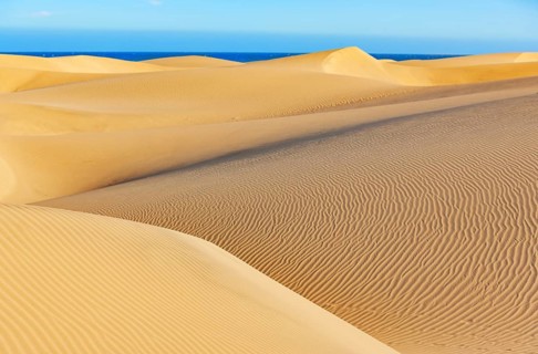 Sand dunes, Maspalomas, Playa del Ingles, Gran Canaria, Canary Islands, Spain