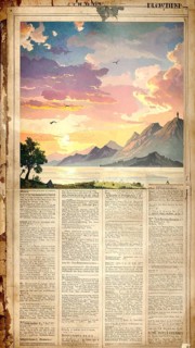 Grunge old public newspaper, texture background wallpaper illustration, vintage tattered yellow