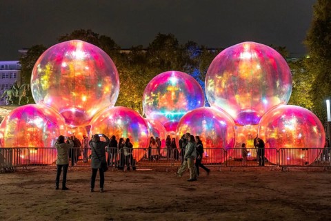 The 10th Essen Light Festival, in the city centre, second largest light art festival in Germany,