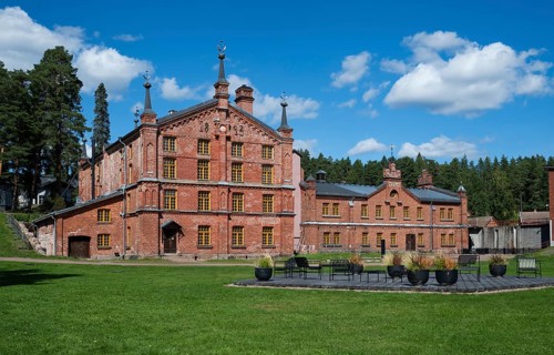 Brick building, former paper factory and mill for the production of groundwood pulp board, UNESCO