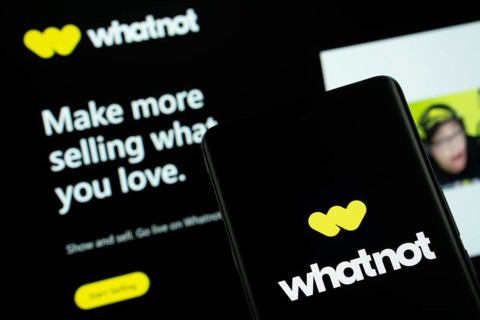 Dhaka, Bangladesh - 18 Sep 2025: The logo of Whatnot is displayed on a smartphone screen, and the