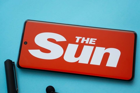 Dhaka, Bangladesh - 18 March 2025: The logo of the sun is displayed on a smartphone screen