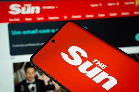 Dhaka, Bangladesh - 18 March 2025: The logo of the sun is displayed on a smartphone screen, and the