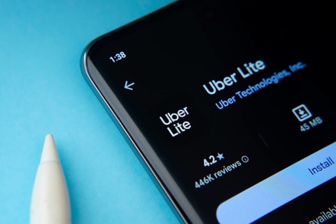 Dhaka, Bangladesh- 16 March 2025: The Uber app from Google Playstore is displayed on a smartphone