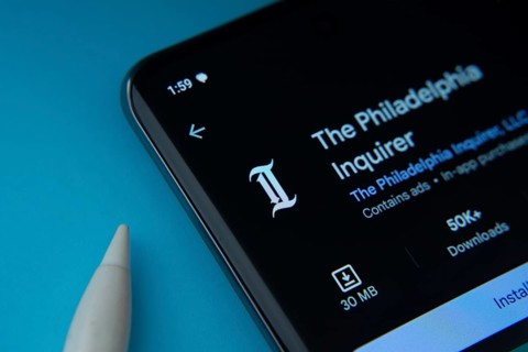 Dhaka, Bangladesh- 18 March 2025: The philadelphia inquirer app from Google Playstore is displayed