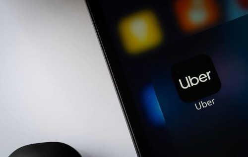 Dhaka, Bangladesh- 17 March 2025: A close up of an iPad screen displaying the Uber app