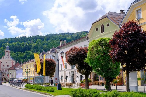 Town square, main square, Gmünd, Lieser Valley, Carinthia, Austria