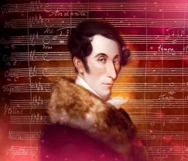 Carl Maria von Weber, 1786 - 1826, German composer, conductor and pianist, digitally edited after a