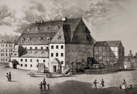 The Morettische Opernhaus, also Moretti-Theater, opera house, small court theatre, 1820, Dresden,