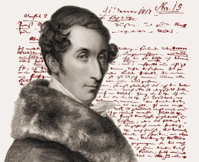 Portrait of Carl Maria von Weber, 1786 - 1826, German composer, conductor and pianist, New Year's