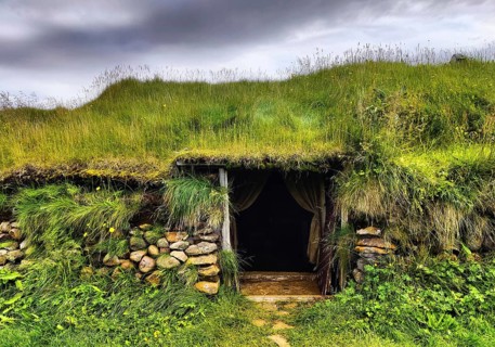 Bustarfell, a former peat farm, now a museum, East Iceland, Iceland