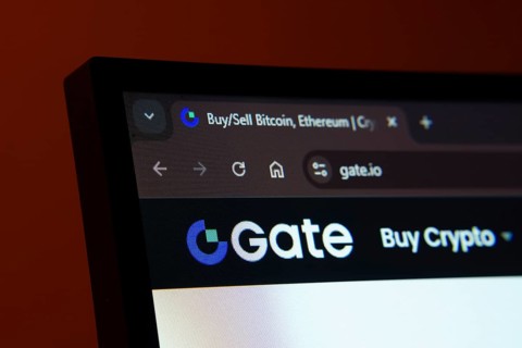 Dhaka, Bangladesh- 02 June 2025: Close-up of a computer screen displaying the Gate.io web interface