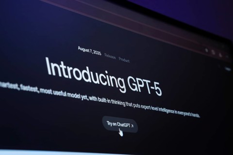 Dhaka, Bangladesh- 09 Aug 2025: A computer monitor displaying the introduction to OpenAI GPT-5