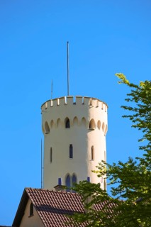 Lichtenstein Castle, fairytale castle of Württemberg, romantic fairytale castle on the eaves of the