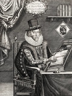 Fontispiece from the book 'Of the Advancement and Proficience of Learning, De Dignitate et