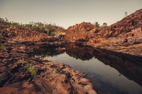 Sunrise Edith Falls in northern Australia, Australia