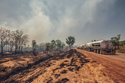Bushfires in the Australian outback