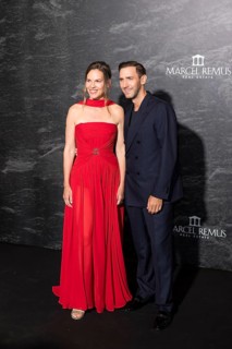 Hilary Swank and Marcel Remus at the Remus Lifestyle Night on the rooftop terrace of the Pure Salt