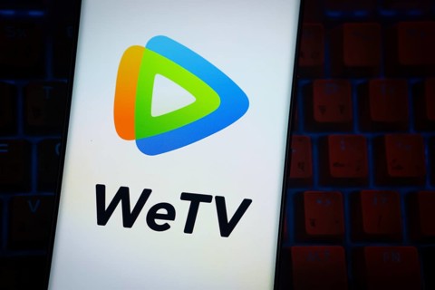Dhaka, Bangladesh- 28 July 2025: WeTV logo is displayed on a smartphone screen