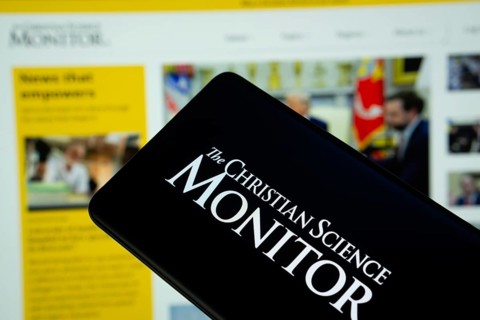 Dhaka, Bangladesh - 18 March 2025: The logo of The Christian Science Monitor is displayed on a