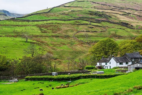 Farms in Lake District National Park, Cumbria, England, United Kingdom