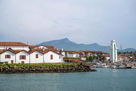Marina in Saint-Jean-de-Luz, Nouvelle-Aquitaine, Pyrenees-Atlantiques, France