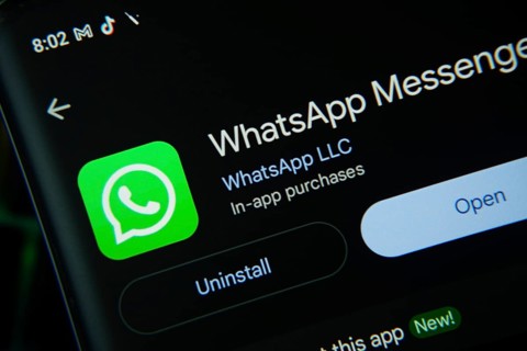 Dhaka, Bangladesh- 27 July 2025: WthasApp Messenger app from Google Playstore is displayed on a