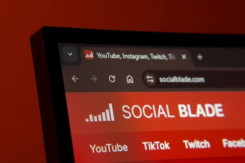 Dhaka, Bangladesh- 02 June 2025: Close-up of a computer screen displaying the Social Blade web