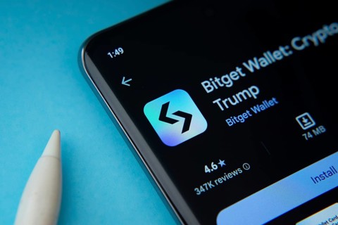 Dhaka, Bangladesh- 27 July 2025: Bitget Wallet app from Google Playstore is displayed on a