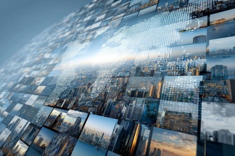Concept of global international trade and commerce and interconnected businesses global