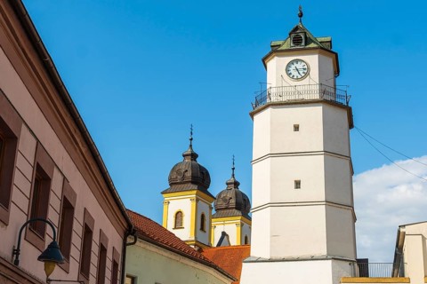 City tower and historic city centre, Capital of Culture 2026, Trencín, Slovakia