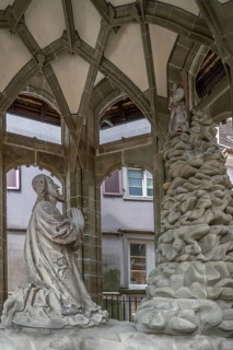 Jesus on the Mount of Olives around 1500, last restoration 2015 at St Nicholas Minster, Überlingen,