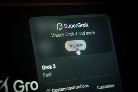 Interface option to upgrade and unlock Grok 4 access on SuperGrok