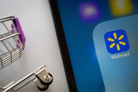 Dhaka, Bangladesh- 15 July 2025: A close up of an iPad screen displaying the walmart app