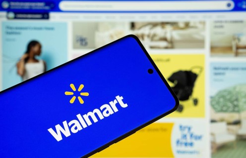 Dhaka, Bangladesh- 15 July 2025: Walmart logo is displayed on a smartphone screen, with the website